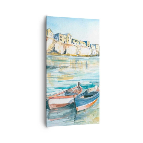 Quadro em tela - Paisagem em azul - 65x120 cm