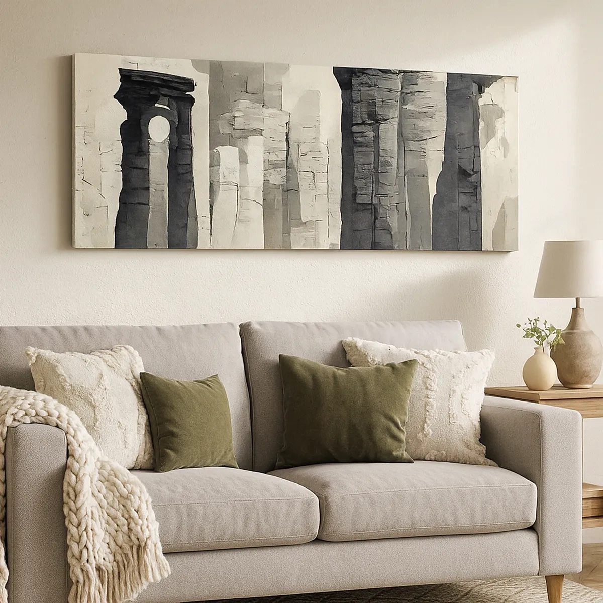 Quadro em tela - A majestade da antiguidade - 30x30 cm