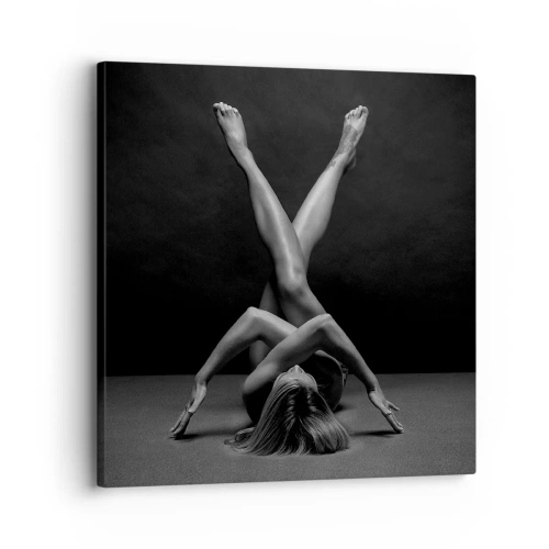 Quadro em tela - Geometria da nudez - 30x30 cm