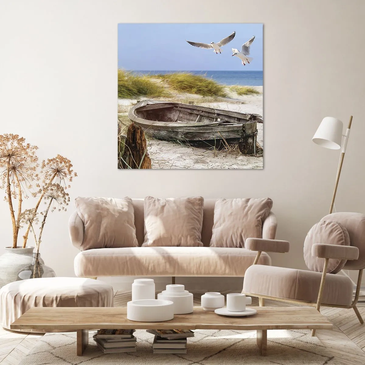 Quadro em tela - Banhado pelo vento - 70x70 cm