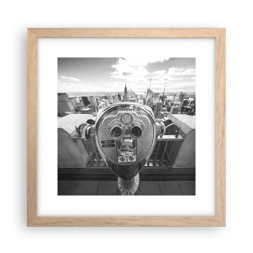 Pôster com moldura de carvalho claro - A cidade das cidades - 30x30 cm