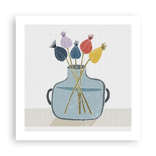 Pôster - Como semeou a papoula - 50x50 cm