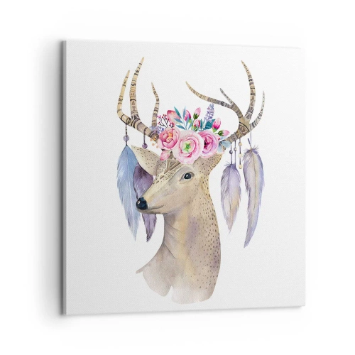 Quadro em tela - Guia da alma - delicado, inocente - 60x60 cm