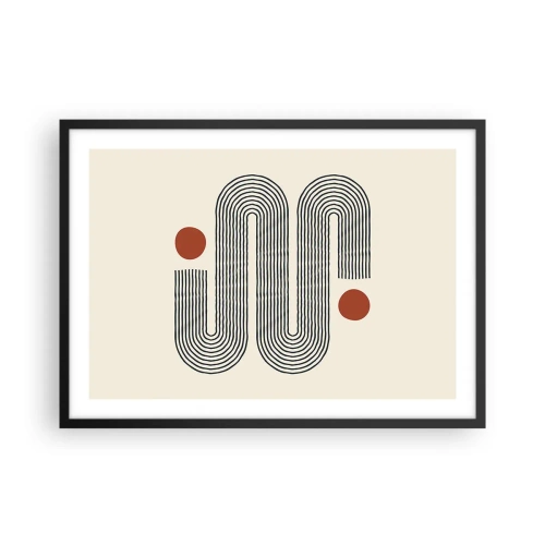 Pôster com moldura preta - Do início ao fim - 70x50 cm