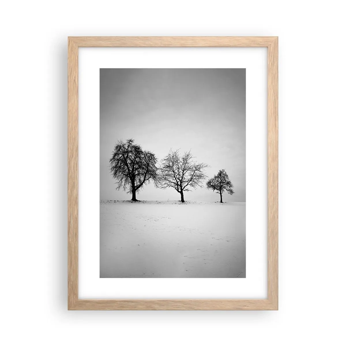 Pôster com moldura de carvalho claro - Com que sonham elas? - 30x40 cm