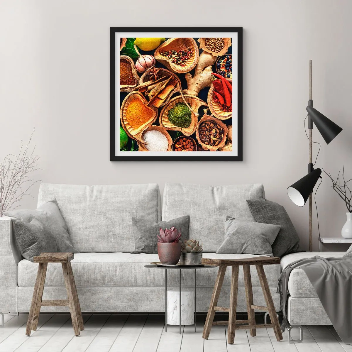 Pôster com moldura preta - Leve o que quiser - 50x50 cm