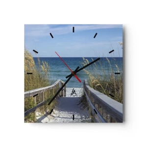 Relógio de parede - Relógio em vidro - Ao sol, ao vento - 40x40 cm