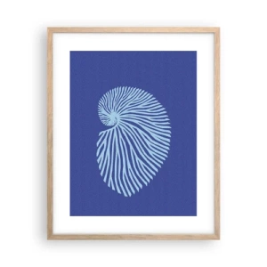 Pôster com moldura de carvalho claro - O nascimento da concha - 40x50 cm