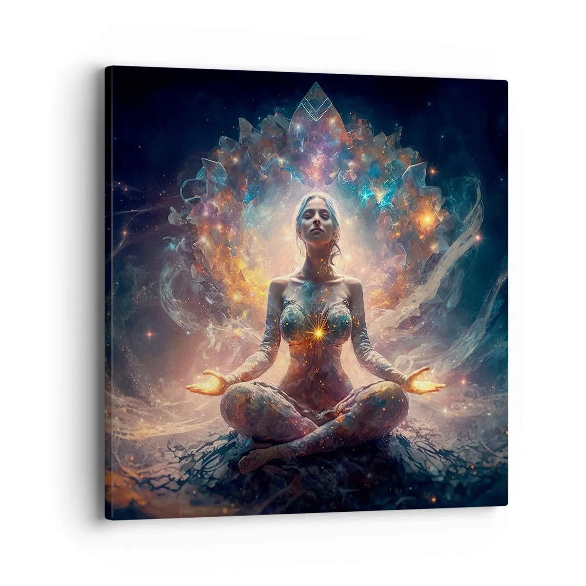 Quadro em tela - Fluxo de boa energia - 40x40 cm