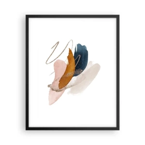 Pôster com moldura preta - Composição alada - 40x50 cm