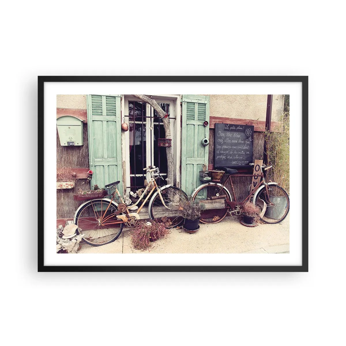 Pôster com moldura preta - Viva a província - 70x50 cm