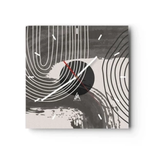 Relógio de parede - Relógio em vidro - O oval vence - 30x30 cm