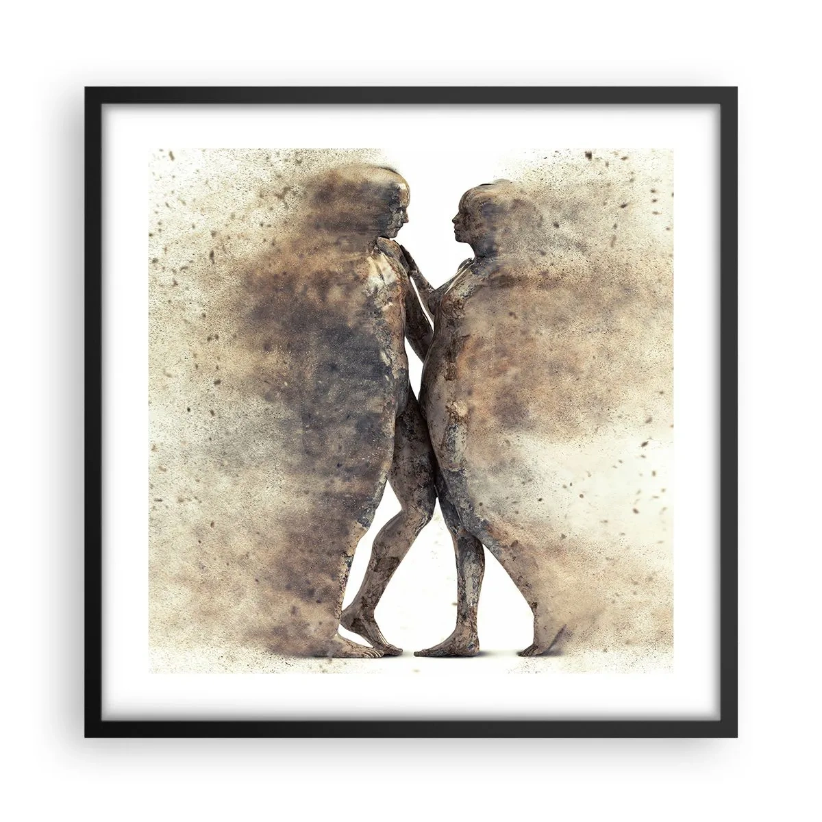 Pôster com moldura preta - Do pó vieram para amar - 50x50 cm