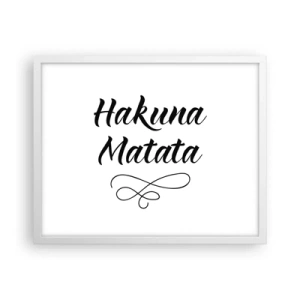 Pôster em moldura branca - O melhor conselho - 50x40 cm