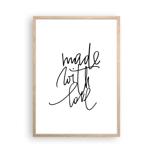 Pôster com moldura de carvalho claro - A melhor marca - 50x70 cm