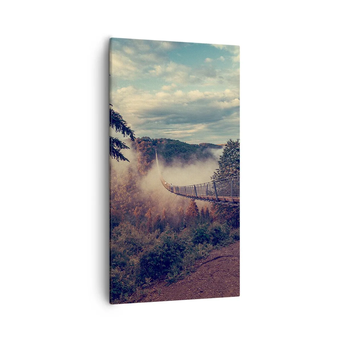 Quadro em tela - Na floresta de outono - 55x100 cm