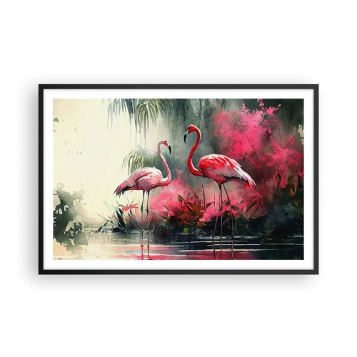 Pôster com moldura preta - Uma lição de graça natural - 91x61 cm