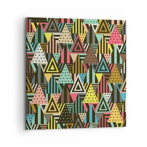 Quadro em tela - Em ritmo para três - 70x70 cm