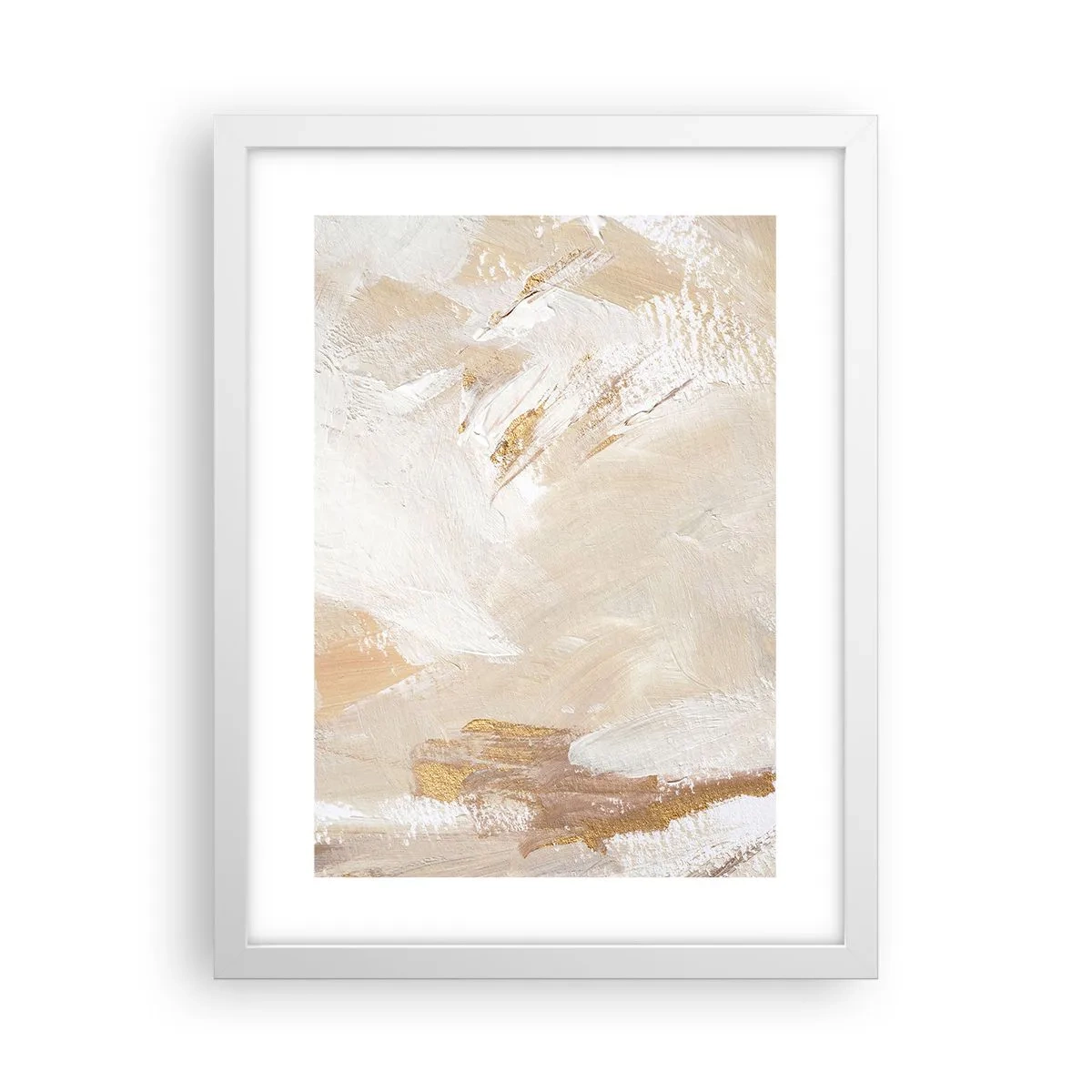 Pôster em moldura branca - Composição pastel - 30x40 cm