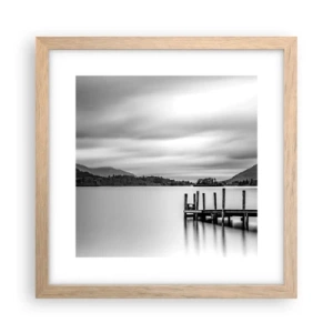 Pôster com moldura de carvalho claro - Gentileza e força - 30x30 cm