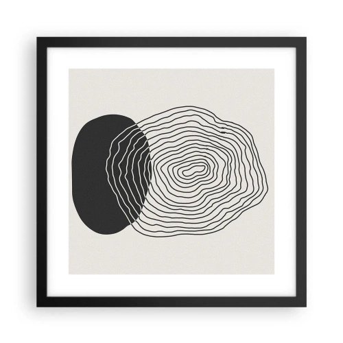 Pôster com moldura preta - Duração e vibração - 40x40 cm