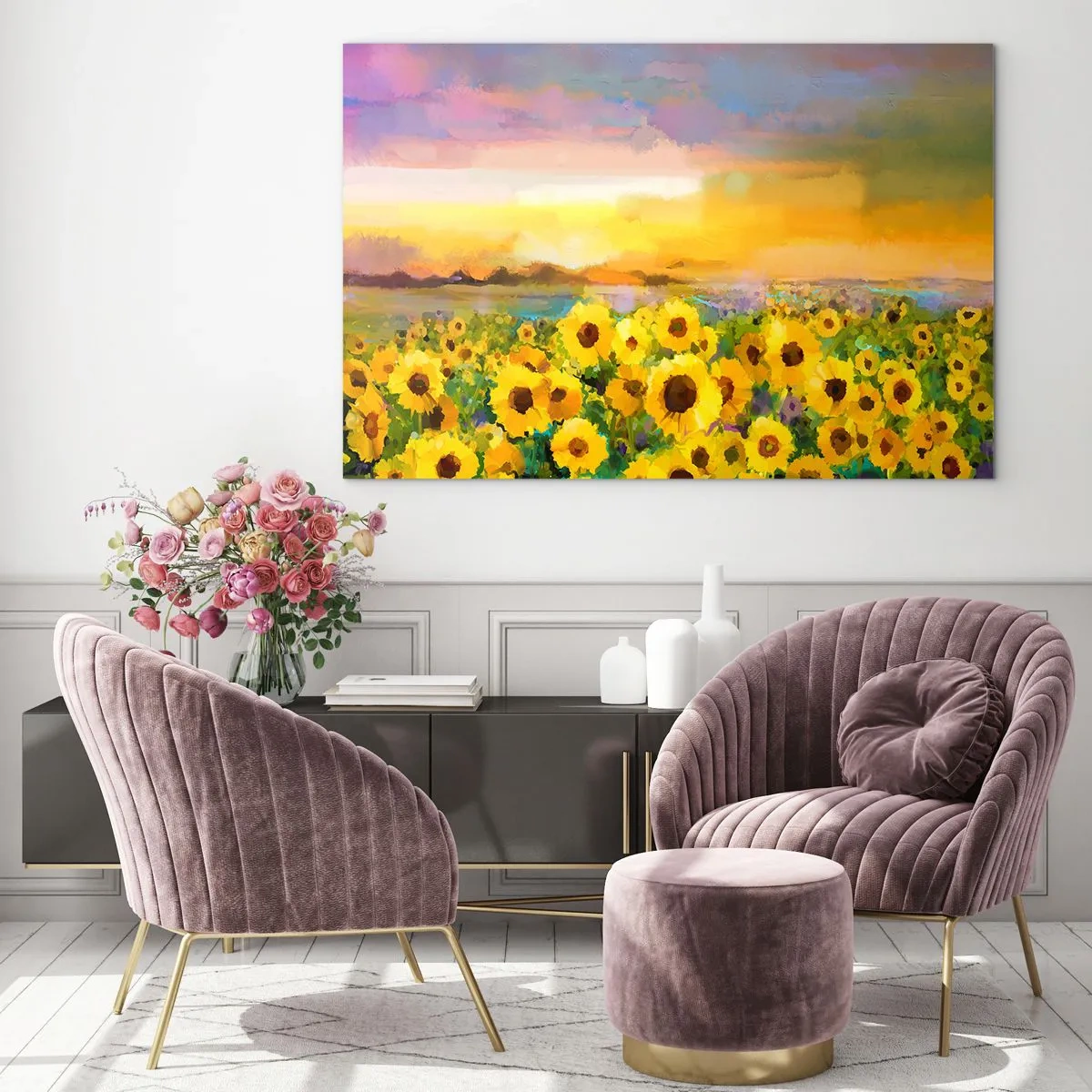Quadro em vidro - O próprio sol desceu à terra - 120x80 cm