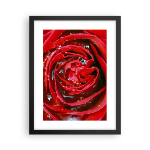 Pôster com moldura preta - Em gotas de orvalho - 30x40 cm