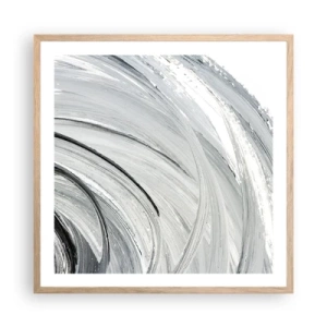 Pôster com moldura de carvalho claro - Composição orbital - 60x60 cm