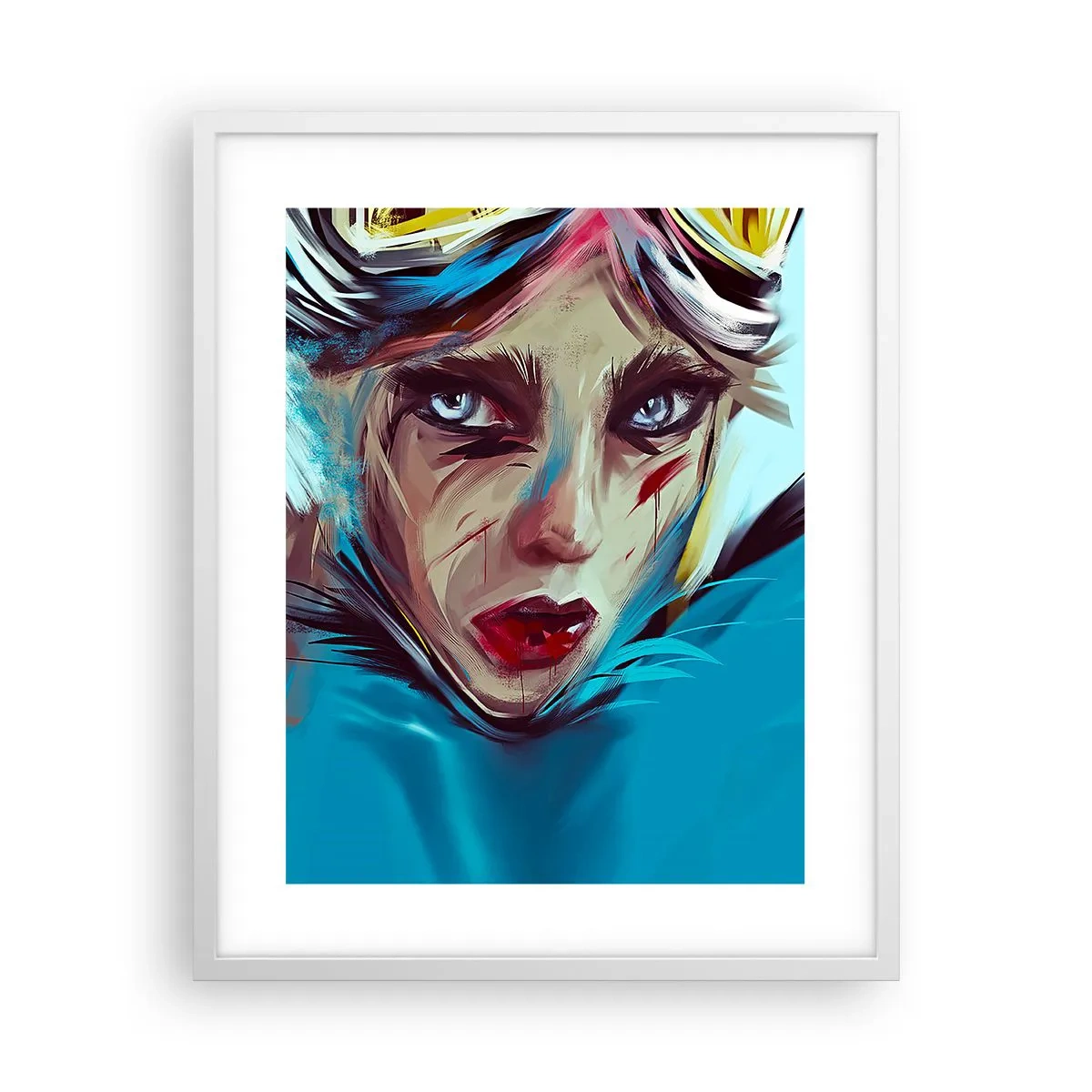 Pôster em moldura branca - A guerreira das estradas - 40x50 cm