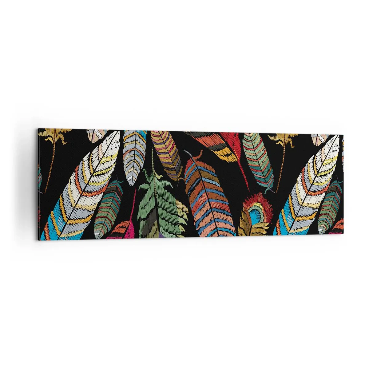 Quadro em tela - O carnaval dos pássaros - 160x50 cm