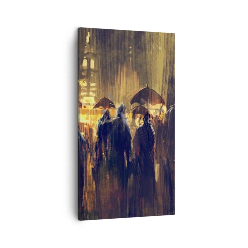 Quadro em tela - Os seguidores da chuva - 45x80 cm
