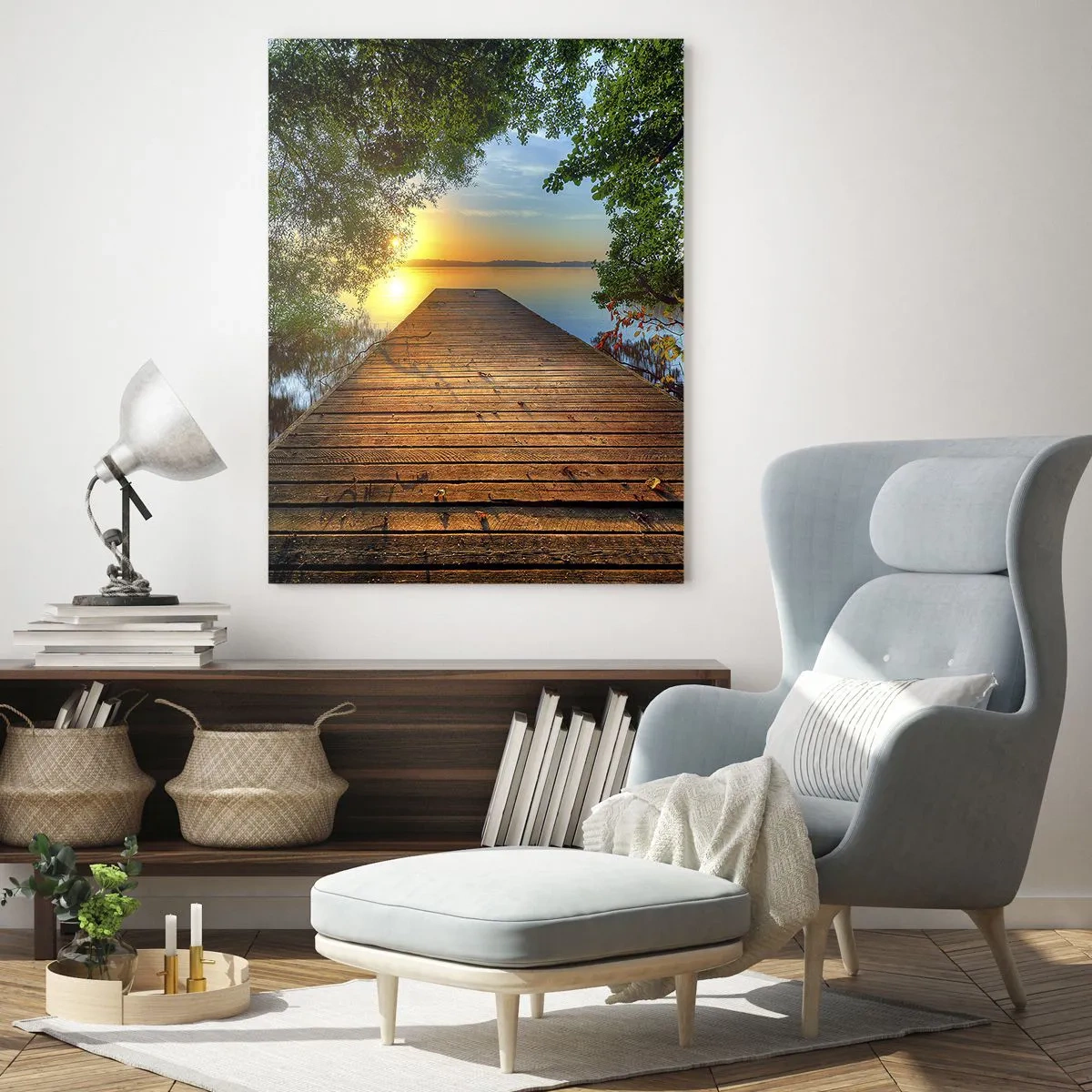 Quadro em vidro - Tome o seu tempo, sente-se - 50x70 cm