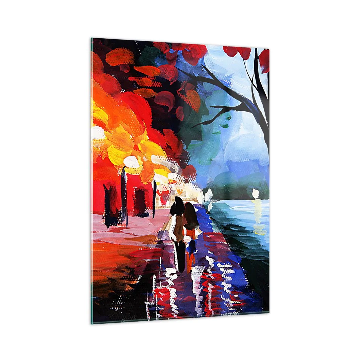 Quadro em vidro - Outono ardente no parque - 50x70 cm
