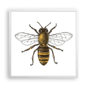 Pôster em moldura branca - Linda e boa - 60x60 cm