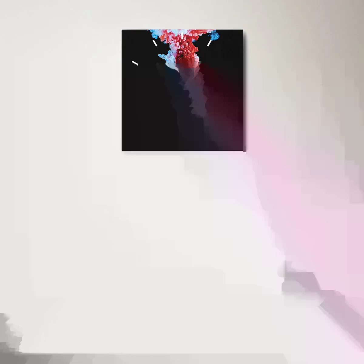 Relógio de parede - Relógio em vidro - Em pleno florescimento - 40x40 cm