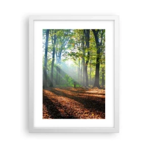 Pôster em moldura branca - Luzes e sombras - 30x40 cm