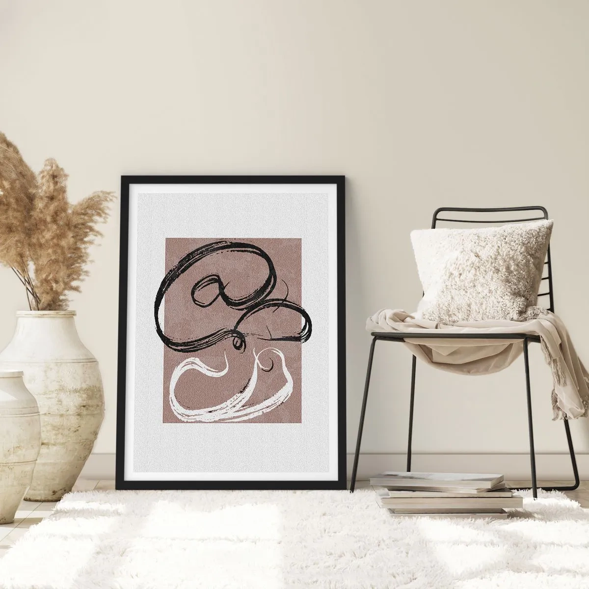 Pôster com moldura preta - Composição – a busca pela plenitude - 30x40 cm