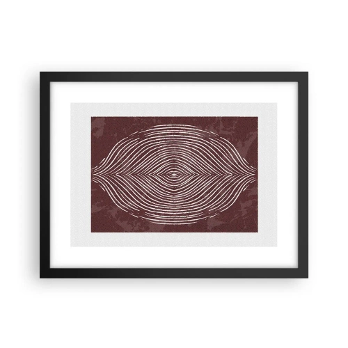 Pôster com moldura preta - O espaço fala - 40x30 cm