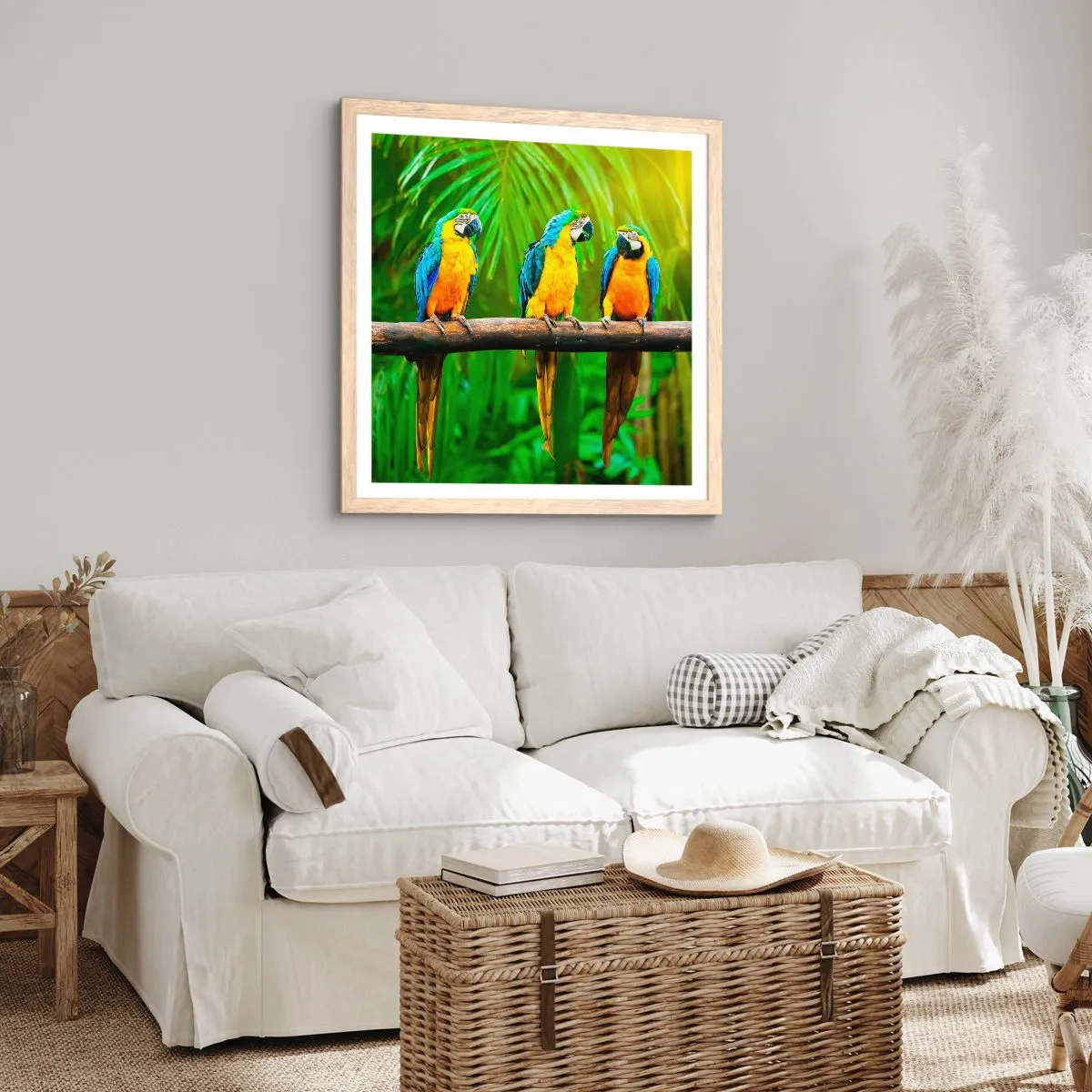 Pôster com moldura de carvalho claro - E ouviste dizer que ela...? - 60x60 cm