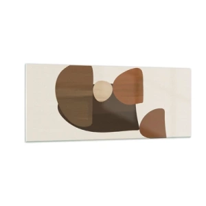 Quadro em vidro - Composição em bronze - 100x40 cm