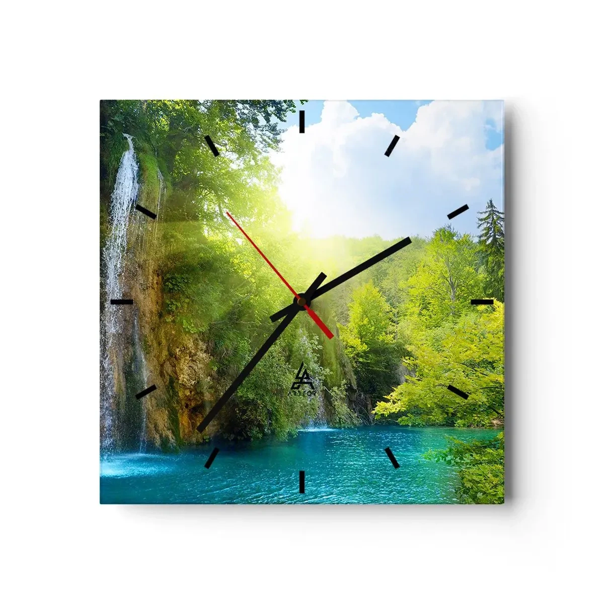 Relógio de parede - Relógio em vidro - Deve ser o Éden - 40x40 cm