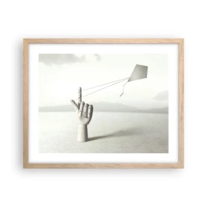 Pôster com moldura de carvalho claro - Prova de força - 50x40 cm