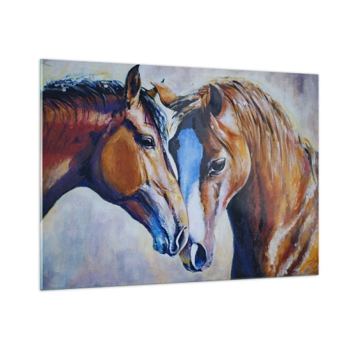 Quadro em vidro - Isso é amizade? Isso é amor? - 100x70 cm