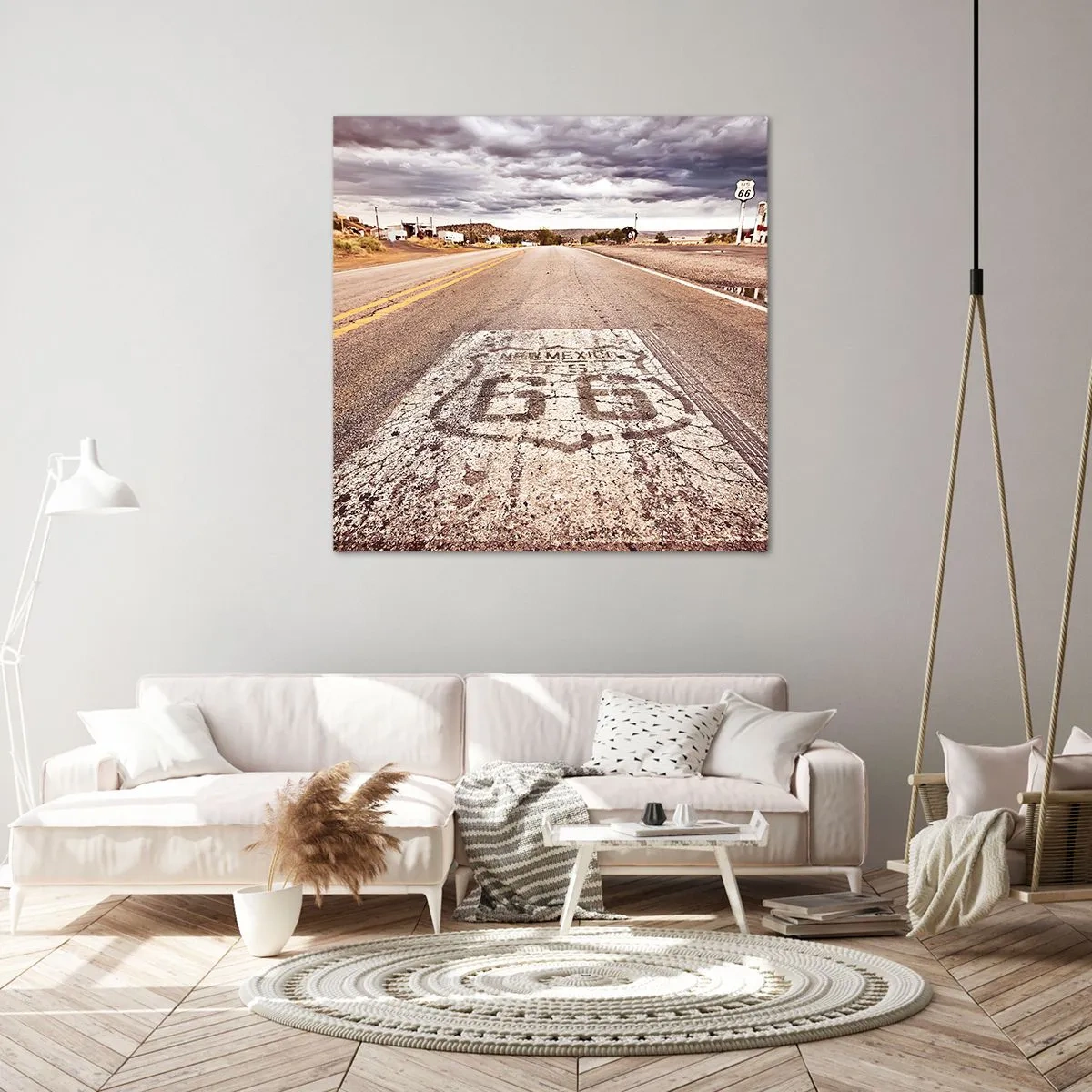 Quadro em tela - Mother Road - uma lenda americana - 30x30 cm