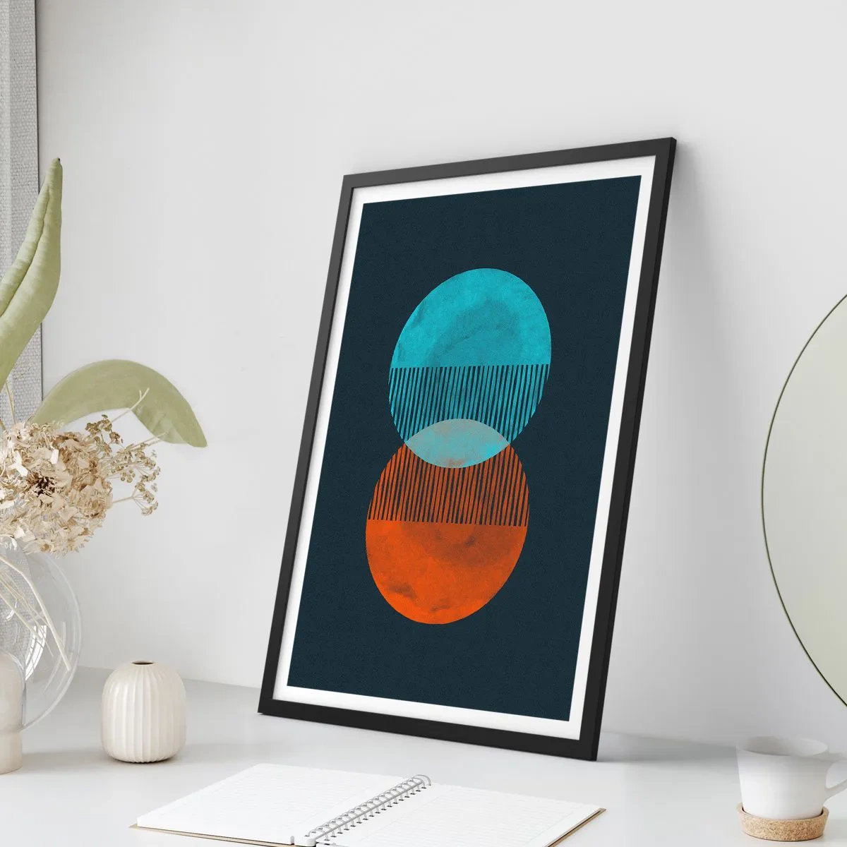 Pôster com moldura preta - Fantasia astronómica - 70x100 cm