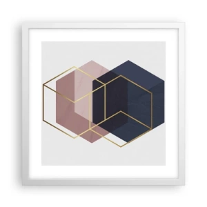 Pôster em moldura branca - O poder da simplicidade - 40x40 cm