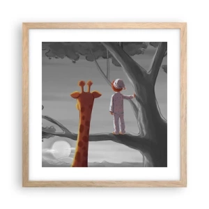 Pôster com moldura de carvalho claro - Isso está realmente acontecendo - 40x40 cm