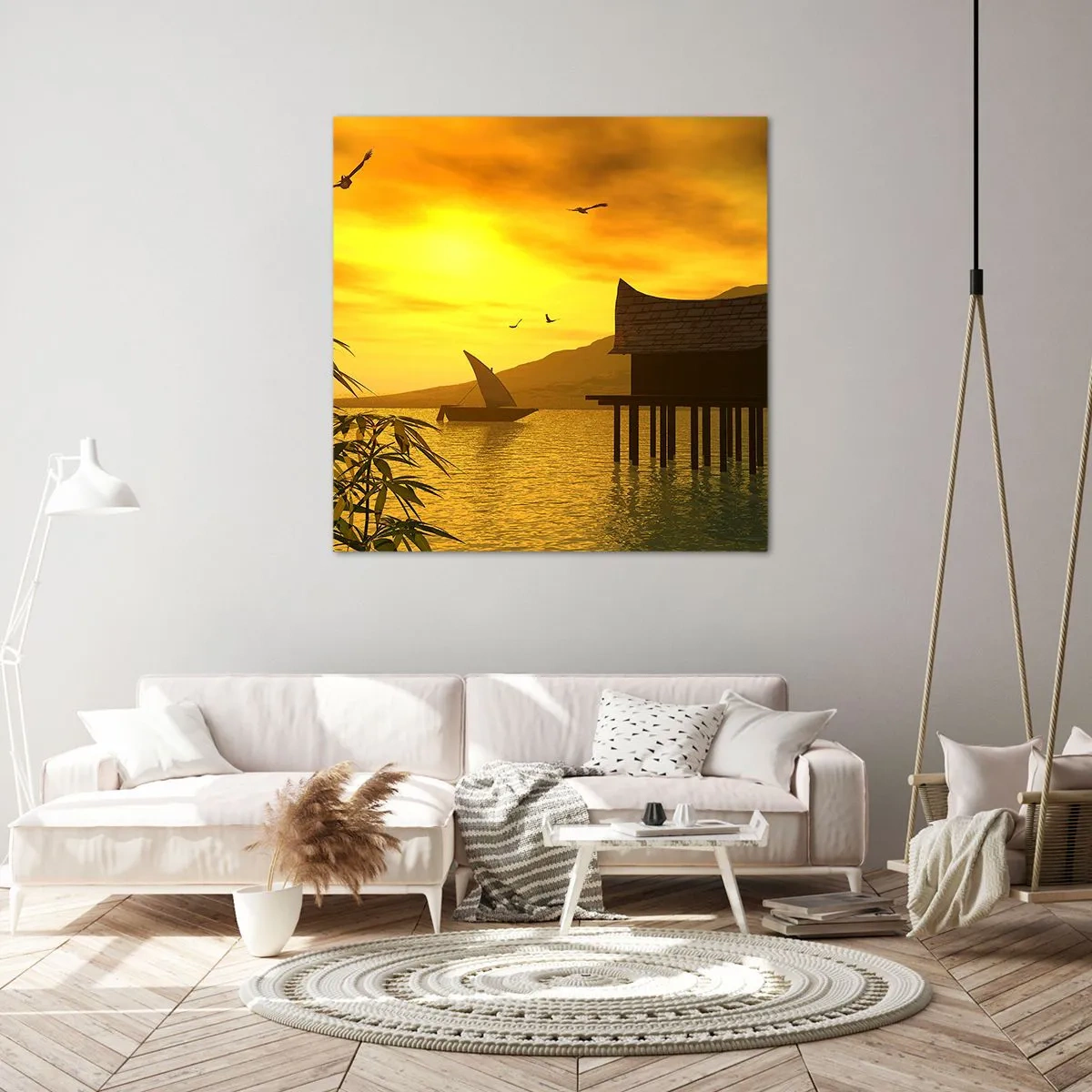 Quadro em tela - A desejada paz - 40x40 cm