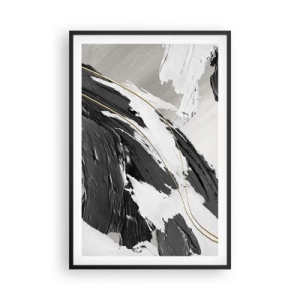 Pôster com moldura preta - Abstração em grande escala - 61x91 cm