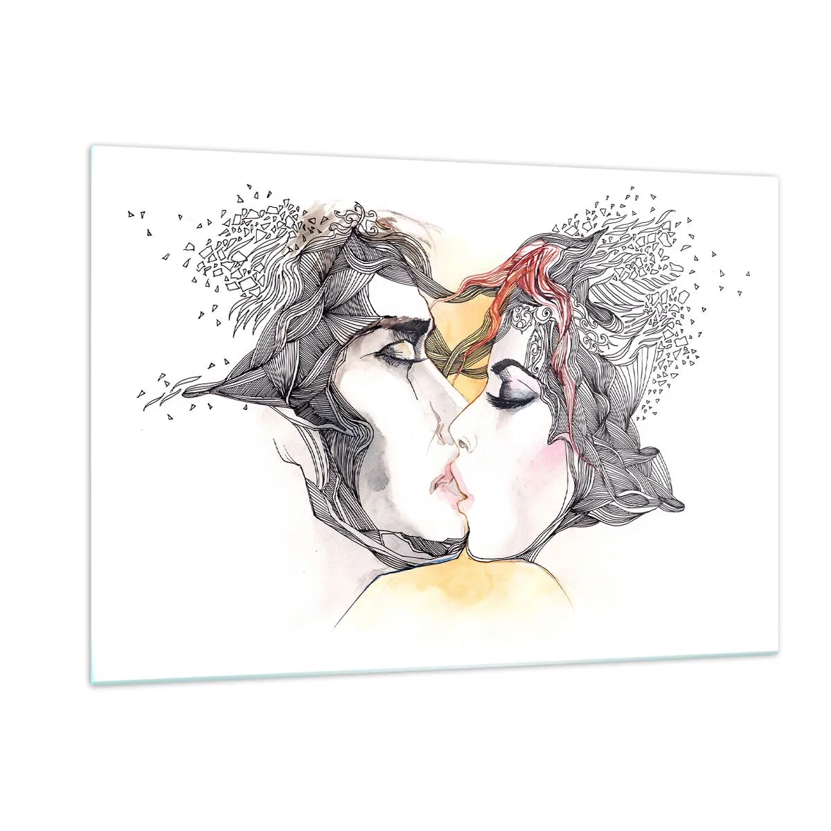 Quadro em vidro - O mundo não existe - 120x80 cm